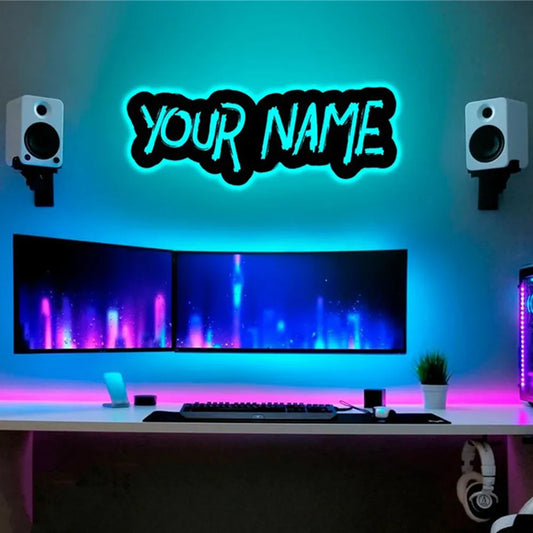 Custom Name/Text/Number/Game Tag/ID LED Wall Lamp Colorful Neon Sign Light for Home Gaming Room Bedroom Decoration