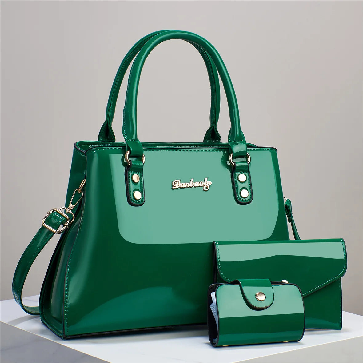 3 Piece Elegant Shiny Handbag