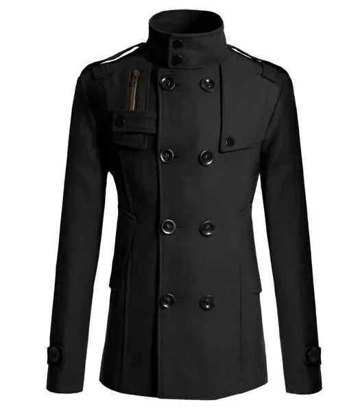 2025 Collection Men's Wool Overcoat Long Suit Men Woolen Windbreaker