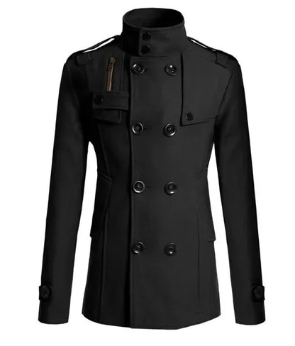 2025 Collection Men's Wool Overcoat Long Suit Men Woolen Windbreaker