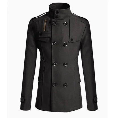 2025 Collection Men's Wool Overcoat Long Suit Men Woolen Windbreaker