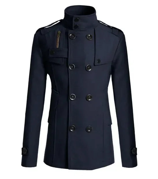 2025 Collection Men's Wool Overcoat Long Suit Men Woolen Windbreaker