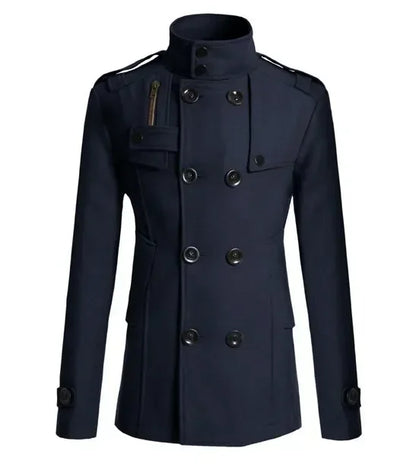 2025 Collection Men's Wool Overcoat Long Suit Men Woolen Windbreaker