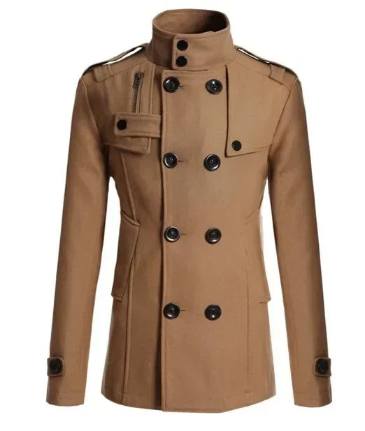 2025 Collection Men's Wool Overcoat Long Suit Men Woolen Windbreaker
