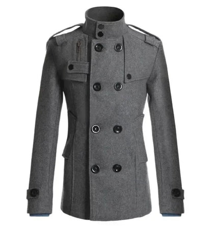 2025 Collection Men's Wool Overcoat Long Suit Men Woolen Windbreaker