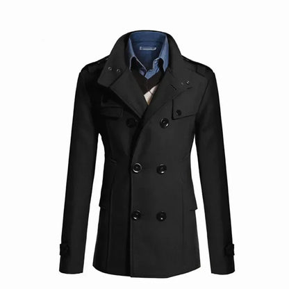 2025 Collection Men's Wool Overcoat Long Suit Men Woolen Windbreaker